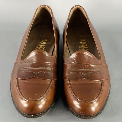 BALLY Size 8 Brown Leather Penny Loafers - Picture 4 of 8