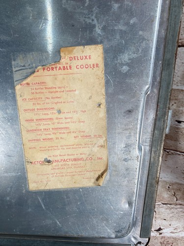 1954 Acton 201 Deluxe Metal Coca-Cola Bottle Cooler Ice Chest Sandwich Tray RARE - Picture 17 of 23