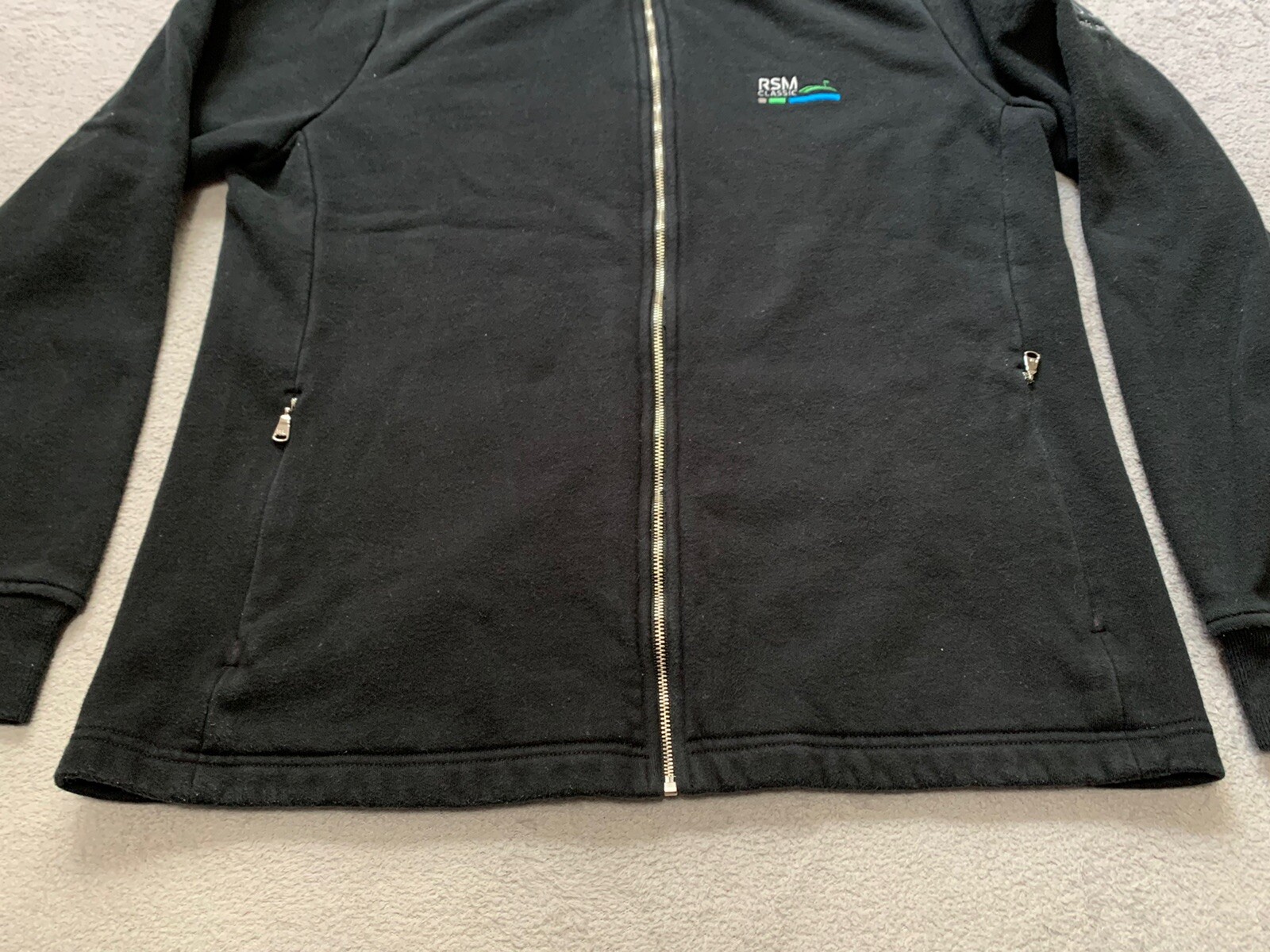 Polo Golf Ralph Lauren Pullover Full Zip Giacca Uomo Grande Nero Logo Pony