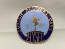 1929-32 Elysee Truck Rare Blue Vintage Radiator Emblem Reproduction 1929-32 Elysee Truck Rare Blue Vintage Radiator Emblem Reproduction
