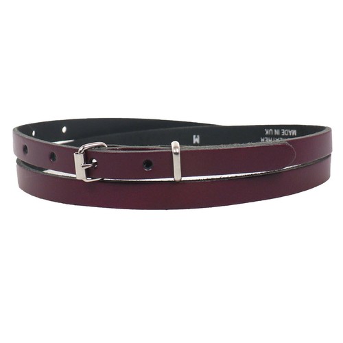 CINTURA DONNA RAGAZZA DONNA 12MM SOTTILE SKINNY 100% PELLE VITA REGOLABILE - Foto 11 di 12