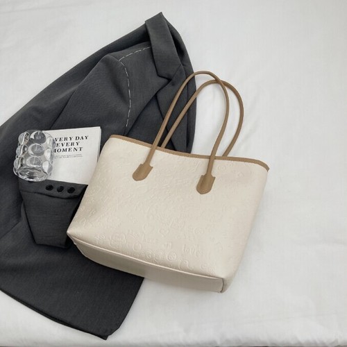 Women Tote Bag Faux Leather with Zipper Top Handle for Laptop Dating Travel NEW - Picture 3 of 14