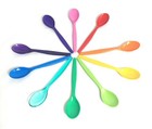 Pack of 10 Teaspoons Harfield Polycarbonate HQ Non Shatter Plastic Multicoloured