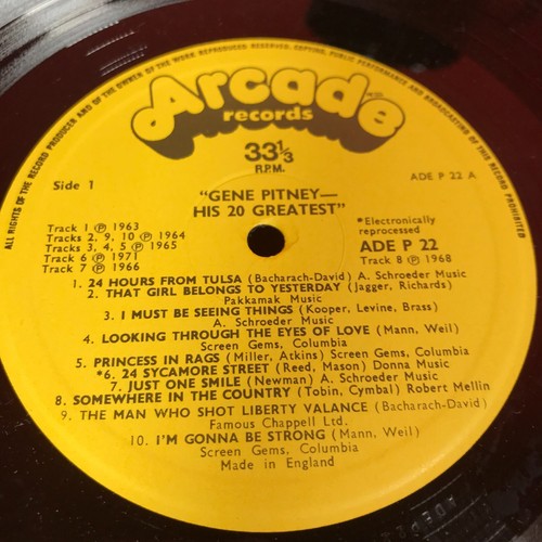 GENE PITNEY His 20 Greatest 1976 UK vinyl LP best of 24 Hours From Tulsa - Picture 3 of 4