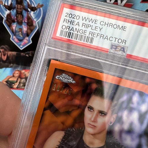 Rhea Ripley 2020 Topps Chrome WWE Orange Refractor /25 RC Rookie PSA 10 Pop 1 - Bild 5 von 10