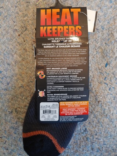 Weatherproof Boys Thermal Crew Sock. One Pr. Sock Sz 7-9. Shoe Sz 9-4. Brown - Picture 2 of 2