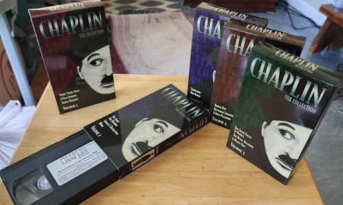 Chaplin The Collections VHS Set-5 Videos Comedy Classics B&W 4 Hrs Exc Cond OB-C - Picture 8 of 9