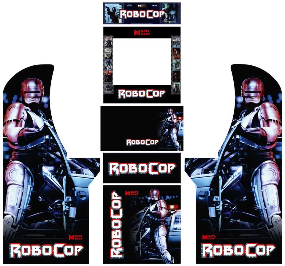 Arcade 1UP Cabinet graphics / artwork full cabinet - Robocop Movie theme