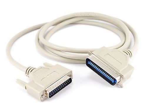 6ft DB25 Male 25-Pin to Centronics 36-Pin Male 25C Printer Cable, P-1006 - Picture 2 of 2