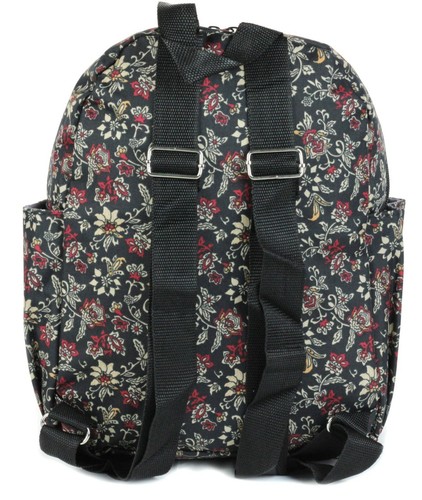 Mode Mini Rucksack Blume Blumenmuster tarnfarben schwarz Handtasche Tasche Mädchen Kaktus Paisley - Bild 61 von 77