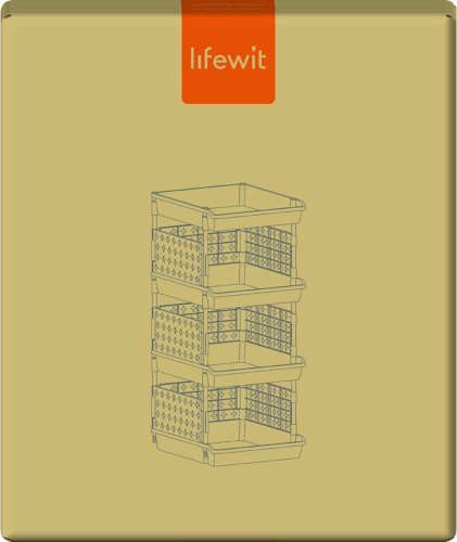 Plastic Stackable Storage Baskets, 4 Tier Stacking Bins for Closet Wardrobe, Pla - Picture 9 of 12