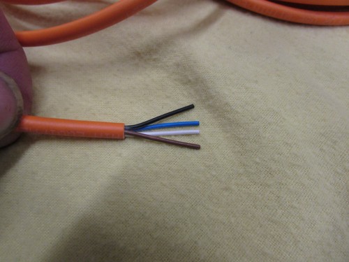 M12 Kabel, 90 Grad, 4-polig, 4-adrig, 10m lang, orange, Anschlusskabel, NOS, WS - Bild 4 von 4