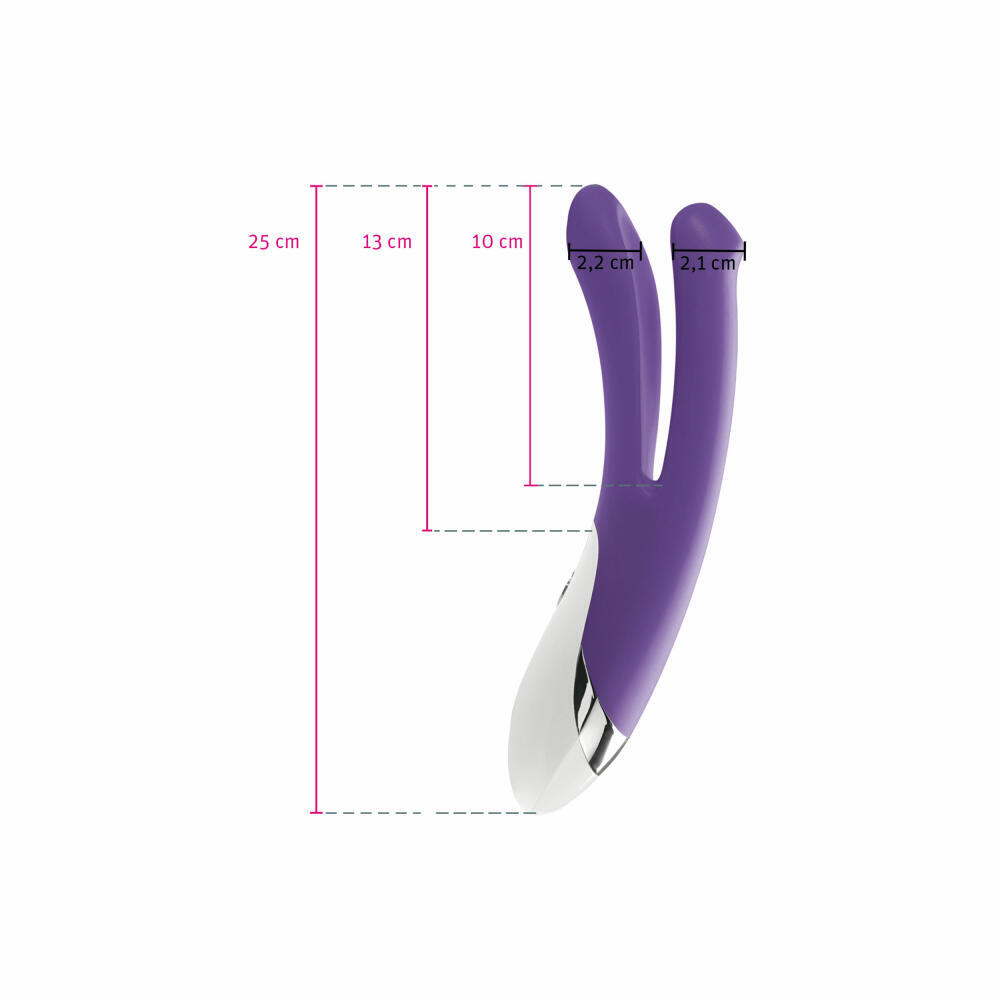 Mystim Bon Aparte Vibrator mit 2 Armen, Sexspielzeug, Stimulator, deep purple