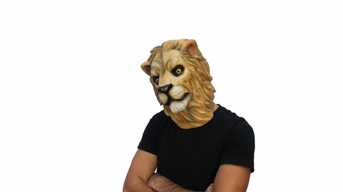 Ghoulish Productions Lion Latex Face Mask Horror Halloween Cosplay - Picture 4 of 5