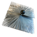 SPAZZOLA QUADRATA ACCIAIO TEMPRATO A SFERA 225X225 MM 904235 CANNA FUMARIA STUFA