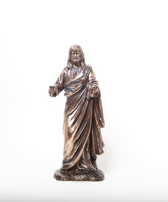 Jesus Christ Standing Holy Figurine Christianity Decorative Bronze Color Statue Ebay