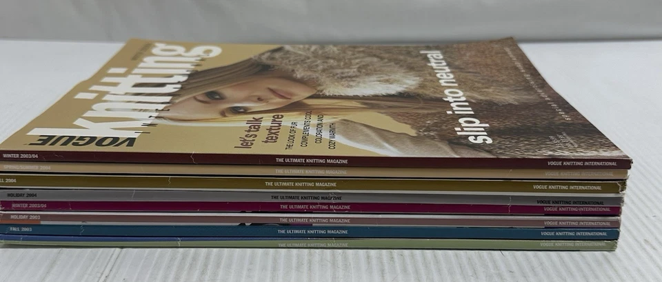 Vogue Knitting International Magazine Issues 2003 to 2004 Lot of 8 NO LABELS - Image 4 of 4