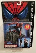 TOY BIZ SPIDER-MAN MOVIE SERIES 3 SUPER POSEABLE SPIDER-MAN with GARGOYLE LEDGE