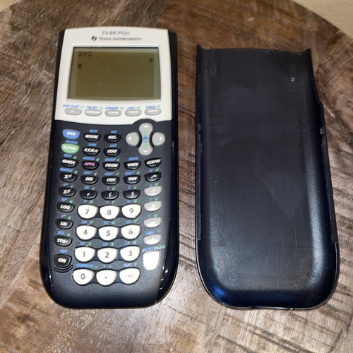 Texas Instruments TI-84 Plus schwarz graphischer Taschenrechner und Deckel getestet funktioniert
