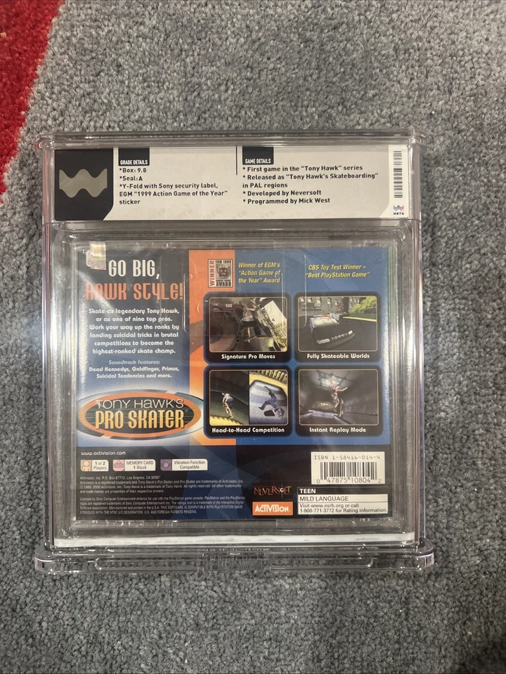 Tony Hawk's Pro Skater Green Label (PlayStation 1) PS1 в заводской упаковке Wata 9.8 - Изображение 2 из 2