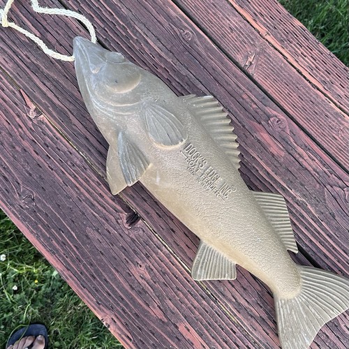 RUBBER WALLEYE FISH BOAT FENDER 23" Dock's Edge Made in USA Vintage But Usable