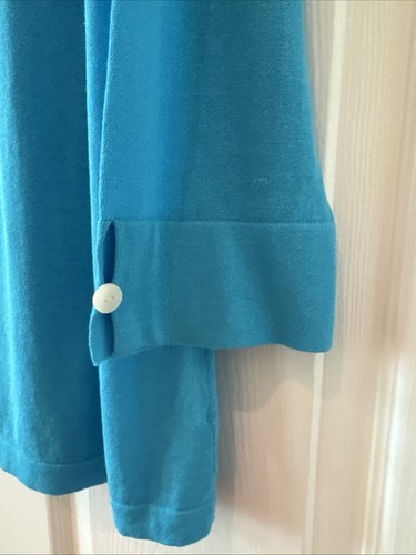 Chicos Size 1 (10)Cardigan Sweater Tranquil Turquoise NWT - Picture 5 of 5