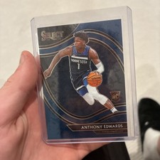 2020-21 Panini Select Courtside Retail Blue Anthony Edwards #300 Rookie RC