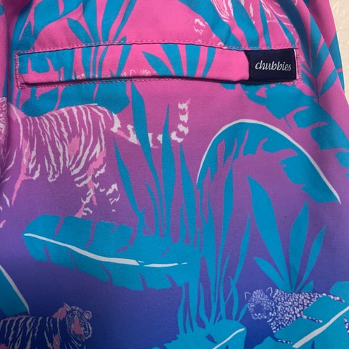 Chubbies Tiger/Jaguar Tropical Swim Shorts Mens Size S (5.5 Inseam) - Picture 6 of 8