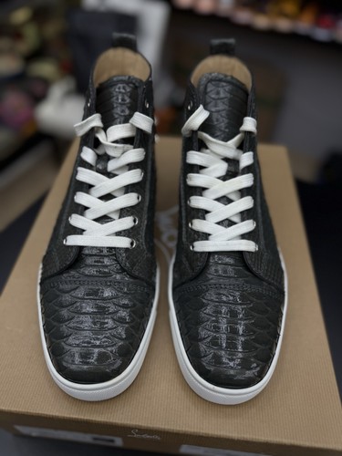 Christian Louboutin Zapatillas Altas Cuero Cocodrilo Verde Talla 43.5EU/10.5US - Imagen 5 de 16