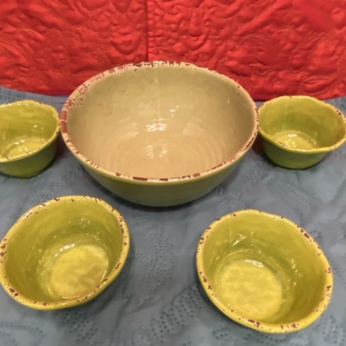 Williams Sonoma 4 Melamin 7” Mittelschale mit 4-3,5” Dipschalen Italien Kollektion - Bild 2 von 6