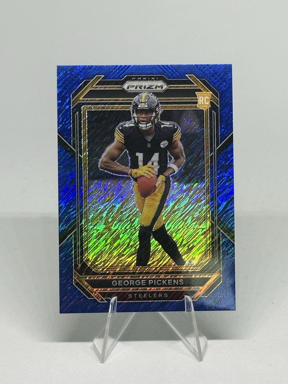 2022 Panini Prizm - George Pickens Rookie Blue Shimmer SP /25 RC #329
