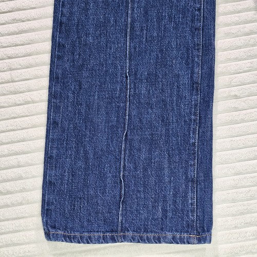 Pantalones de mezclilla para mujer Zara de pierna ancha 6 azules tiro alto lavado oscuro - Imagen 4 de 14