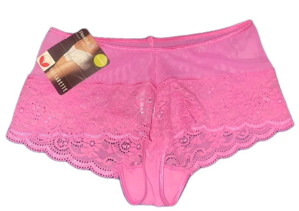 Vassarette Real Sexy Foxy Lace Boyshorts 2 Pairs Sheer Panties Size Small 5 NWT! - Image 3 of 4