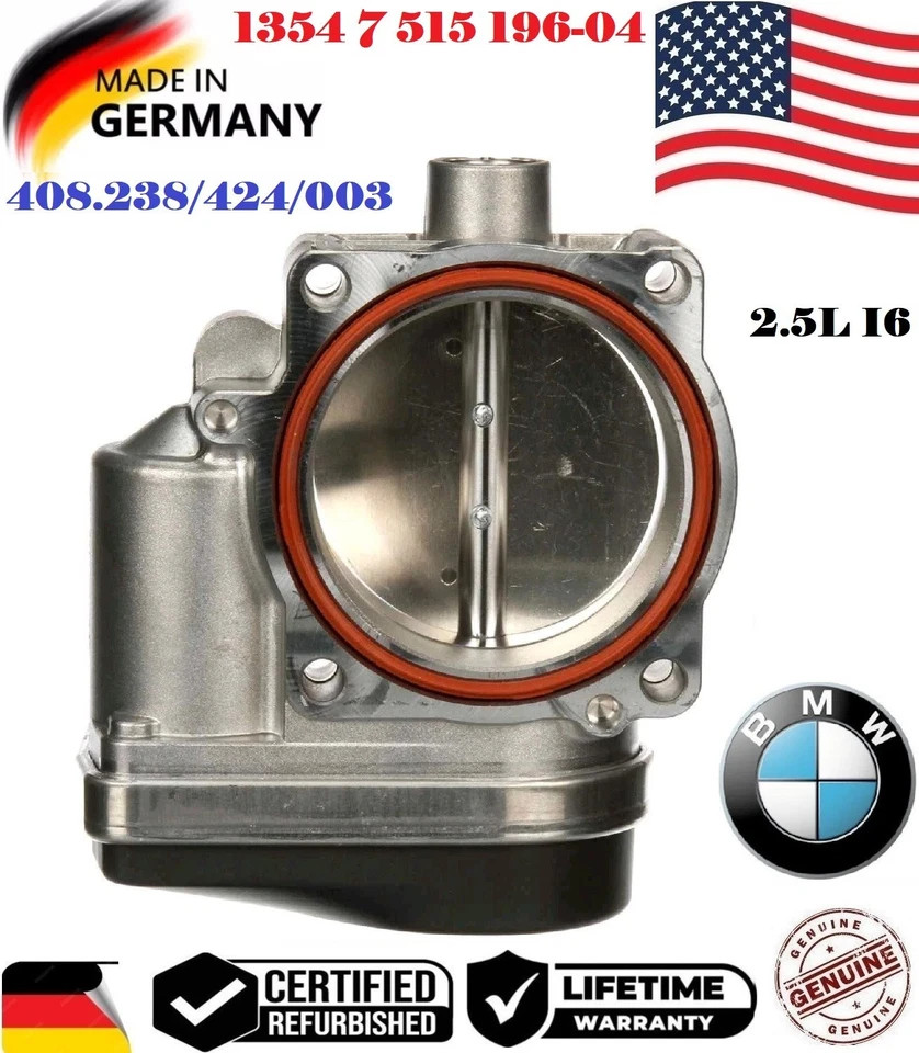 ✅Cuerpo del acelerador genuino para 03-06 BMW 325i 325xi 325Ci 2,5 L I6 #1354 7 515 196-04 Foto 2 de 4