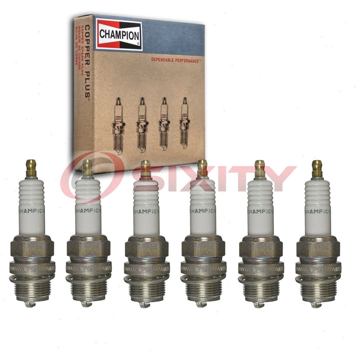 6 pc Champion Industrial Spark Plugs for 1917-1921 Auburn Model 6-39 zn