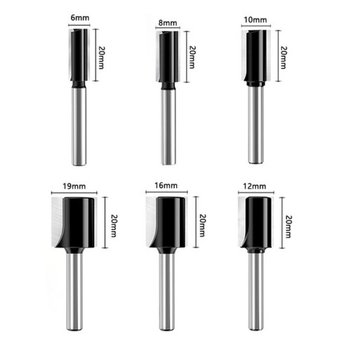 6pcs Alloy Tipped Router Bit Set for High Efficiency Woodworking and Detailed - Picture 8 of 8