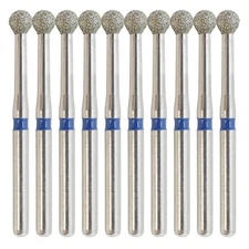 Dental Diamond Burs 801L/023M Long Round Ball Surgical Friction Grip Multi-Use