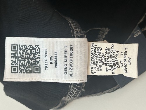 NWT True Religion Boys Geno Super T Jeans Size 14 Black/gray Stitching - Picture 11 of 14