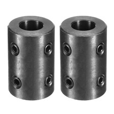 2pcs Shaft Coupling 5/8" Bore 1-1/4" OD 2" Length Rigid Coupling 4 Set Screws