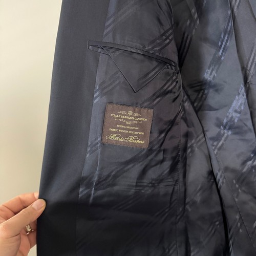 Giacca blazer Brooks Brothers lana marina logo oro bottoni 40 Vitale Barberis 1818 - Foto 6 di 8