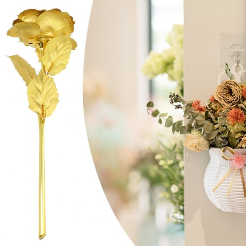 24K Placcato Oro Lamina Rosa Fiore Artificiale for Valentine Mother Day Regalo - Imagen 7 de 48