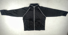 women's track jacket black full zip size M sku 3