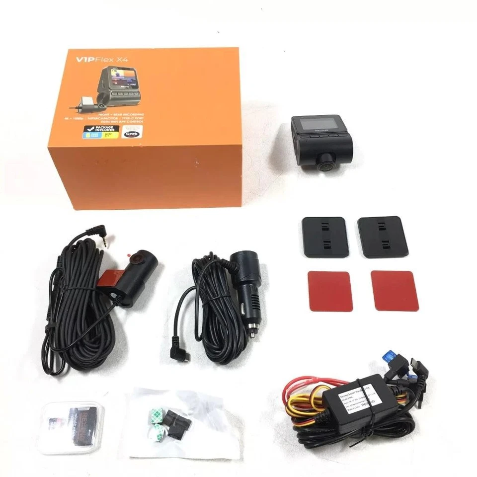 Rexing - V1P Flex X4 4K WiFi Dual Dash Cam - Black- BRAND NEW SEAL OPEN