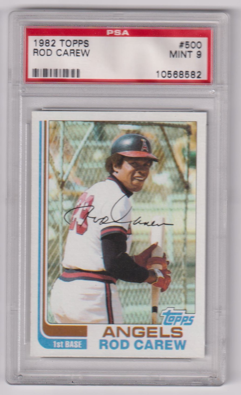 Rod Carew 1982 Topps #500 Angels PSA MINT 9