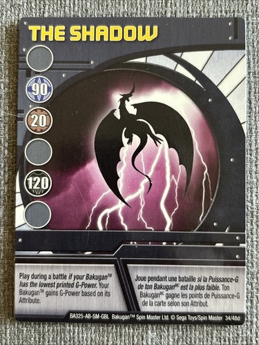 Bakugan:Battle Brawlers | The Shadow π΅ Blue Ability Card | 34/48d - Picture 3 of 4