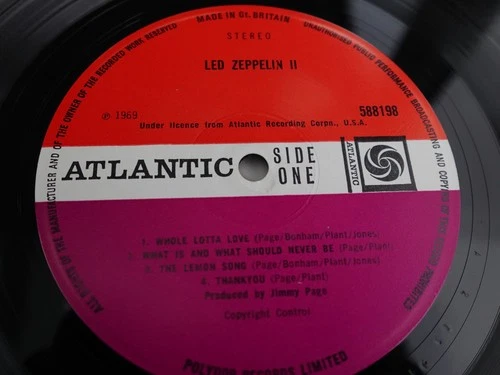 Led Zeppelin LED ZEPPELIN II 1969 UK LP RED / PLUM A2/B2 SUPERB MINT MINUS HEAR