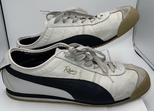 PUMA Roma 68 Vintage Men 13 Classic Retro Sneakers White Black Leather 350100 08