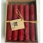 Vintage New In Box Red 6" 100% Pure Beeswax Candles Hand Rolled Made in the USA