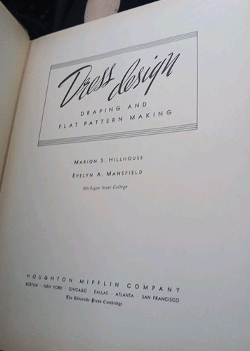 1948 Kleid Design Drapierung und flache Musterherstellung Hillhouse Mansfield erste Ausgabe - Bild 6 von 9