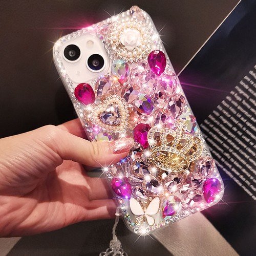 Crown Rhinestone Case for iPhone16/15Pro/14/13/12, Silicone Bling Cover - Picture 22 of 26